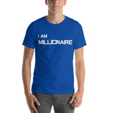 Motivational Unisex T-Shirt "I AM MILLIONAIRE" Law of Attraction Short-Sleeve Unisex T-Shirt