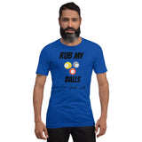 Funny Billiard T-shirt "Rub My Balls"  Short-Sleeve Unisex T-Shirt for Billiard player & Fans