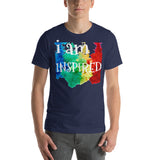Motivational  T-Shirt " I AM INSPIRED" Inspiring Law of Affirmation Short-Sleeve Unisex T-Shirt
