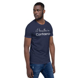 Motivational T-Shirt "Breathe Confidence" Inspiring Law of Affirmation Short-Sleeve Unisex T-Shirt