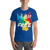 Motivational T-Shirt " I AM FREE"  Inspiring Law of Affirmation Short-Sleeve Unisex T-Shirt