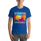 Motivational T-Shirt "NOTHING IS IMPOSSIBLE" Law of Affirmation Short-Sleeve Unisex T-Shirt