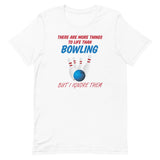 Bowling Funny T-Shirt "i Love Bowling" Customized Short-Sleeve Unisex T-Shirt for Bowling Player and Fans
