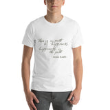 Motivational Unisex T-Shirt "Happiness is the Path" Customized Short-Sleeve Unisex T-Shirt