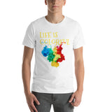 Motivational T-Shirt "LIFE IS COLORFUL" Law of Affirmation Short-Sleeve Unisex T-Shirt