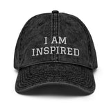Motivational Cap "I am Inspired" Inspired Law of Affirmation Vintage Cotton Twill Cap