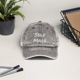 Motivational Hat "Self Made" Inspiring law of Affirmation Vintage Cotton Twill Cap