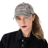 Motivational Hat "Success" Law of Affirmation Vintage Cotton Twill Cap