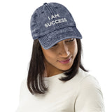 Motivational Hat "Success" Law of Affirmation Vintage Cotton Twill Cap