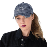 Motivational Cap "I am Inspired" Inspired Law of Affirmation Vintage Cotton Twill Cap