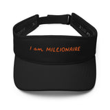 Visor Motivational  "I am Millionaire" customized Affirmation Visor