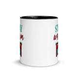 Christmas Coffee Mug "Stay Warm" Winter season Gift Mug with Color Inside