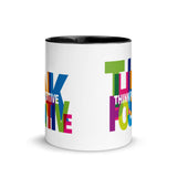 Motivational  Mug "THINK POSITIVE" Inspiring Law of Affirmation Coffee Mug