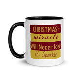 Christmas Gift Mug "Christmas Miracle" Holiday Season Gift Mug with Color Inside