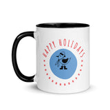 Exclusive Christmas Coffee Mug "Happy Holidays" Mug with Color Inside