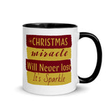 Christmas Gift Mug "Christmas Miracle" Holiday Season Gift Mug with Color Inside