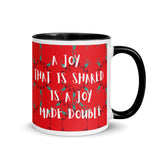 Christmas Coffee Mug " A joy Shared" exclusive Mug for Christmas Gift with Color Inside