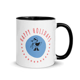 Exclusive Christmas Coffee Mug "Happy Holidays" Mug with Color Inside