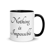 Motivational Mug "Nothing is Impossible" Law of Affirmation Coffee Mug with Color Inside