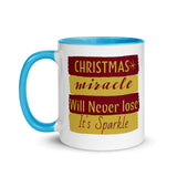 Christmas Gift Mug "Christmas Miracle" Holiday Season Gift Mug with Color Inside