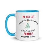 Christmas Gift Mug  "Best Gift Family" Holiday Season Coffee Mug  with Color Inside