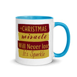 Christmas Gift Mug "Christmas Miracle" Holiday Season Gift Mug with Color Inside