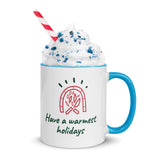 Christmas Gift Mug "Warm Holiday" best holiday season Coffee Mug with Color Inside