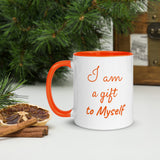 Motivational Coffee Mug "Gift to Myself" Law of Affirmation Coffee Mug with Color Inside