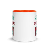 Christmas Coffee Mug "Stay Warm" Winter season Gift Mug with Color Inside