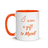 Motivational Coffee Mug "Gift to Myself" Law of Affirmation Coffee Mug with Color Inside