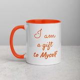 Motivational Coffee Mug "Gift to Myself" Law of Affirmation Coffee Mug with Color Inside