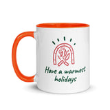 Christmas Gift Mug "Warm Holiday" best holiday season Coffee Mug with Color Inside