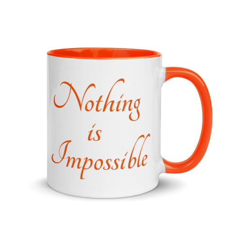 Motivational Mug "Nothing is Impossible" Law of Affirmation Coffee Mug with Color Inside