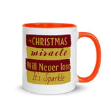 Christmas Gift Mug "Christmas Miracle" Holiday Season Gift Mug with Color Inside