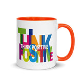 Motivational  Mug "THINK POSITIVE" Inspiring Law of Affirmation Coffee Mug