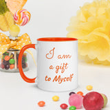 Motivational Coffee Mug "Gift to Myself" Law of Affirmation Coffee Mug with Color Inside