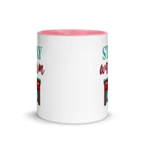 Christmas Coffee Mug "Stay Warm" Winter season Gift Mug with Color Inside