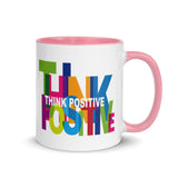 Motivational  Mug "THINK POSITIVE" Inspiring Law of Affirmation Coffee Mug