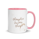 Motivational  Mug "THOUGHTS BECOME THINGS" Law of Affirmation  Coffee Mug Dishwasher & microwave safe