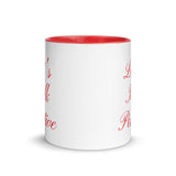 Motivational Mug "Let's Talk positive" Law of Affirmation Customized Coffee Mug with Color Inside