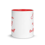 Motivational Coffee Mug "Gift to Myself" Law of Affirmation Coffee Mug with Color Inside