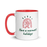 Christmas Gift Mug "Warm Holiday" best holiday season Coffee Mug with Color Inside