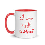 Motivational Coffee Mug "Gift to Myself" Law of Affirmation Coffee Mug with Color Inside