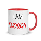 Motivational Coffee Mug " I am Enough"  Law of Affirmation Mug with Color Inside