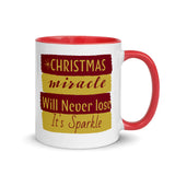 Christmas Gift Mug "Christmas Miracle" Holiday Season Gift Mug with Color Inside