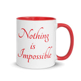 Motivational Mug "Nothing is Impossible" Law of Affirmation Coffee Mug with Color Inside