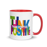 Motivational  Mug "THINK POSITIVE" Inspiring Law of Affirmation Coffee Mug