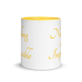 Motivational Mug "Nothing is Impossible" Law of Affirmation Coffee Mug with Color Inside