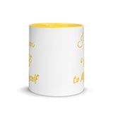 Motivational Coffee Mug "Gift to Myself" Law of Affirmation Coffee Mug with Color Inside