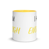 Motivational Coffee Mug " I am Enough"  Law of Affirmation Mug with Color Inside